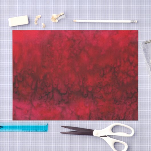 'Scarlet' Rode zijde Abstract Tissuepapier (Craft)