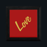 Scarlet rood goud kleuren liefde bruiloft kalligra cadeaudoosje<br><div class="desc">U kunt de doopvonten en de kleuren gemakkelijk veranderen. U kunt uw logo en achtergrondafbeelding ook toevoegen zoals u wilt.</div>