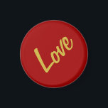 Scarlet rood goud kleuren liefde bruiloft kalligra magneet<br><div class="desc">U kunt de doopvonten en de kleuren gemakkelijk veranderen. U kunt uw logo en achtergrondafbeelding ook toevoegen zoals u wilt.</div>
