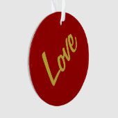 Scarlet rood goud kleuren liefde bruiloft kalligra ornament (voorkant)