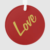 Scarlet rood goud kleuren liefde bruiloft kalligra ornament (achterkant)