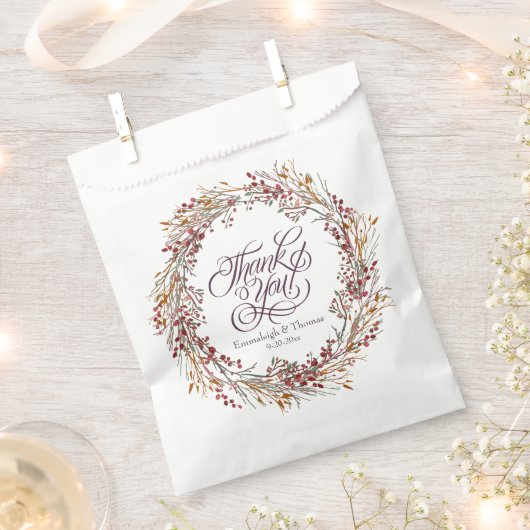 Scarlet rood seizoensgebonden bloemenbruiloft bedankzakje (Geknipt)