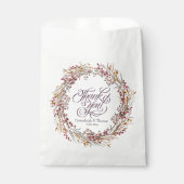 Scarlet rood seizoensgebonden bloemenbruiloft bedankzakje (Voorkant)