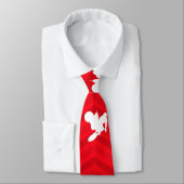 Scarlet Rood, Wit, Chevron, Motorcross, Vuilfiets Stropdas (Gebonden)