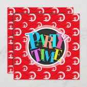 Scarlet rood, wit, chevron, surfen, surfer kaart (Voorkant / Achterkant)