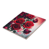 Scarlet Roos Blooms: een boeket van passie Tegeltje (Zijkant)