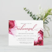 Scarlet Ruby Red Gem Geode Invitation Kaart (Staand voorkant)