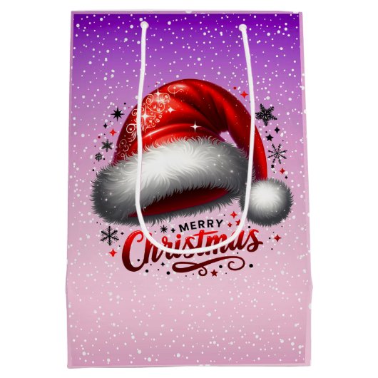 Scarlet Santa Hat Glow Medium Cadeauzakje (Achterkant)