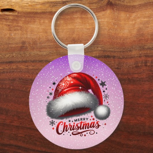 Scarlet Santa Hat Glow  Sleutelhanger (Voorkant)