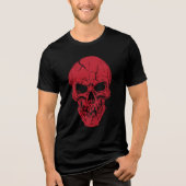 Scarlet Skull: Anatomische horror Tri-Blend Shirt (Voorkant)