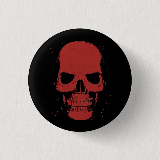 Scarlet Skull Ronde Button 3,2 Cm (Voorkant)