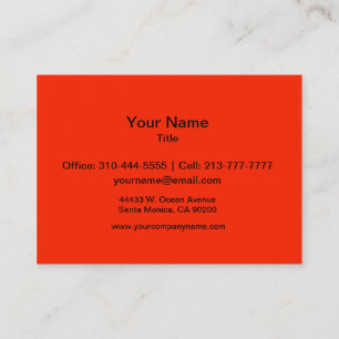 Scarlet Solid Color Visitekaartje