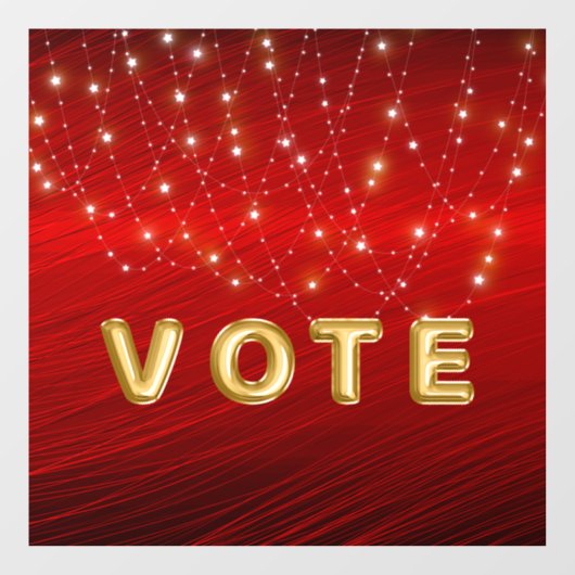 Scarlet Starlight Cascade Vote Raamsticker (Vel)