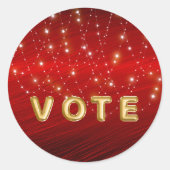 Scarlet Starlight Cascade Vote Ronde Sticker (Voorkant)