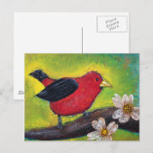 Scarlet Tanager Bird Briefkaart (Voorkant / Achterkant)