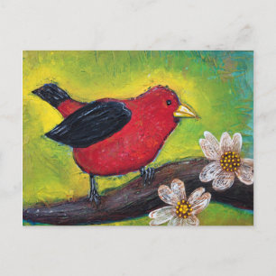 Scarlet Tanager Bird Briefkaart
