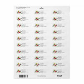 Scarlet Tanager Birds Return Address Label (Full Sheet)