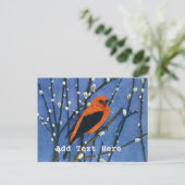 Scarlet Tanager Briefkaart (Staand voorkant)