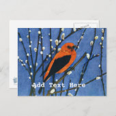 Scarlet Tanager Briefkaart (Voorkant / Achterkant)