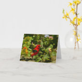 Scarlet Tanager Kaart (Gele Bloem)