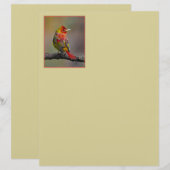 Scarlet Tanager Molting - Originele foto (Voorkant / Achterkant)