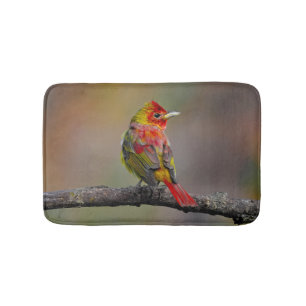 Scarlet Tanager Molting - Originele foto Badmat