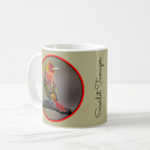 Scarlet Tanager Molting - Originele foto Koffiemok