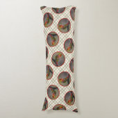 Scarlet Tanager Molting Originele foto Lichaamskussen (Voorkant Verticaal)