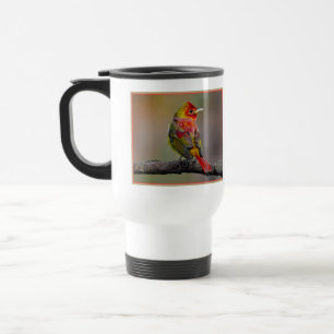 Scarlet Tanager Molting - Originele foto Reisbeker