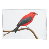 Scarlet Tanager Wild Bird Pillowcase Kussensloop (Voorkant)