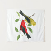 Scarlet Tanagers Bird Art Wandkleed (Voorkant (horizontaal))