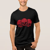 Scarlet Terror: Drievoudige schedel Tri-Blend Shirt (Voorkant)
