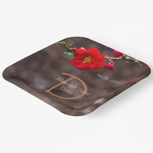 Scarlet Top Trouwpapier Borden Papieren Bordje (Gebogen)