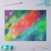 Scarlet, Turquoise en Bright Green Abstract Art Tissuepapier (Craft)
