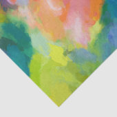 Scarlet, Turquoise en Bright Green Abstract Art Tissuepapier (Detail)