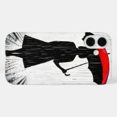 "Scarlet Umbrella" Rain Silhouette Art Case-Mate iPhone Case (Achterkant (horizontaal))