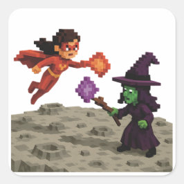 Scarlet Vega Showdown Vierkante Sticker