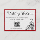 Scarlet Velvet Lijst  Ornament Trouwsite Informatiekaartje (Voorkant)