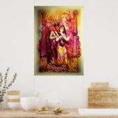 Scarlet vrouw met Baphomet Poster (Keuken)