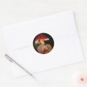 Scarlet Waxcap Ronde Sticker (Envelop)