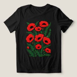 Scarlet Whisper Dames Abstract Klaproos T‑Shirt Tri-Blend Shirt