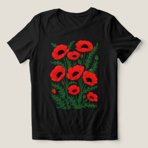 Scarlet Whisper Dames Abstract Klaproos T‑Shirt Tri-Blend Shirt