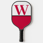 Scarlet & White College Monogram Pickleball Paddle (Achterkant)