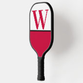 Scarlet & White College Monogram Pickleball Paddle (Links)