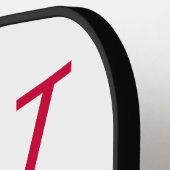Scarlet & White College Monogram Pickleball Paddle (Links Detail)