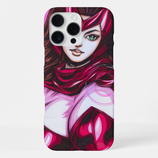 Scarlet Witch ~ Wanda Maximoff iPhone Hoesje (Achterkant)