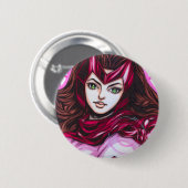 Scarlet Witch ~ Wanda Maximoff Ronde Button 5,7 Cm (Voorkant /achterkant)