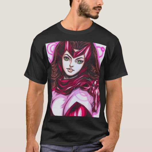 Scarlet Witch ~ Wanda Maximoff T-shirt (Voorkant)