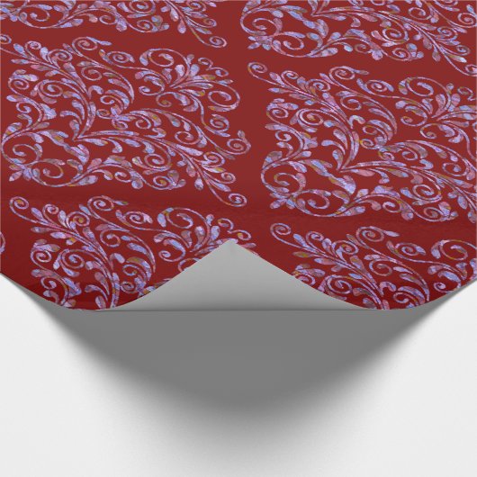 Scarletphylo Elegant Royal Damask Cadeaupapier (Hoek)