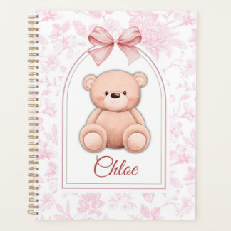 Scarlett | Aangepaste Roze Teddybeer Nursery Desig Planner